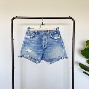 Agolde Dee Ultra High Rise Ricochet Denim Shorts